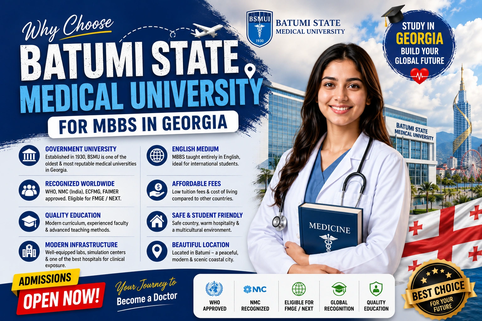 Why Choose Batumi State Medical University for MBBS in Georgia